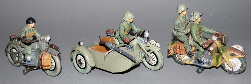 Elastolin Kunststoff 9965 Schweizer Soldat auf Motorrad ab 1970 62600 