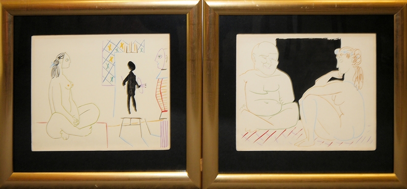 0191-Pablo Picasso, 2 Pochoirs nach farbigen Zeichnungen ...
