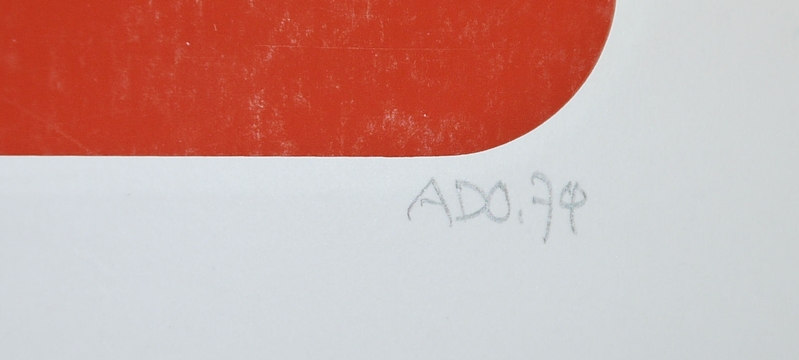 0002Sato Ado, Drei Kompositionen, Farbserigraphien von 1974 K&K