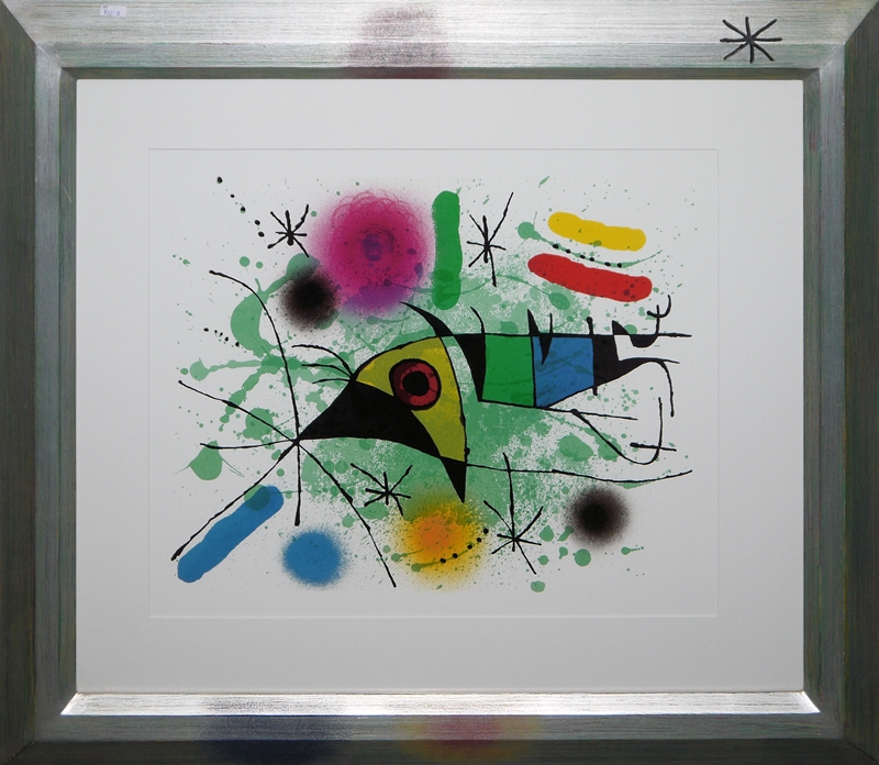 Joan Miró, “The Singing Fish”, Farblithographie in dazugehöriger