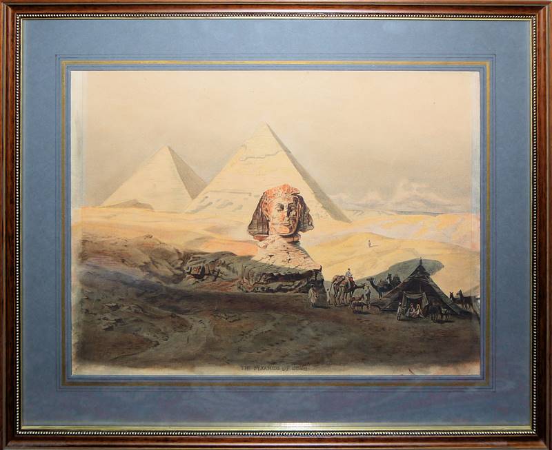 Carl Friedrich Heinrich Werner, “The Pyramids of Gizeh”, Aquarell