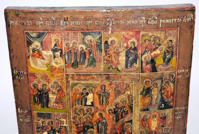 0420-Festtagsikone, Nordrussland um 1850 mit Expertise - Image 2