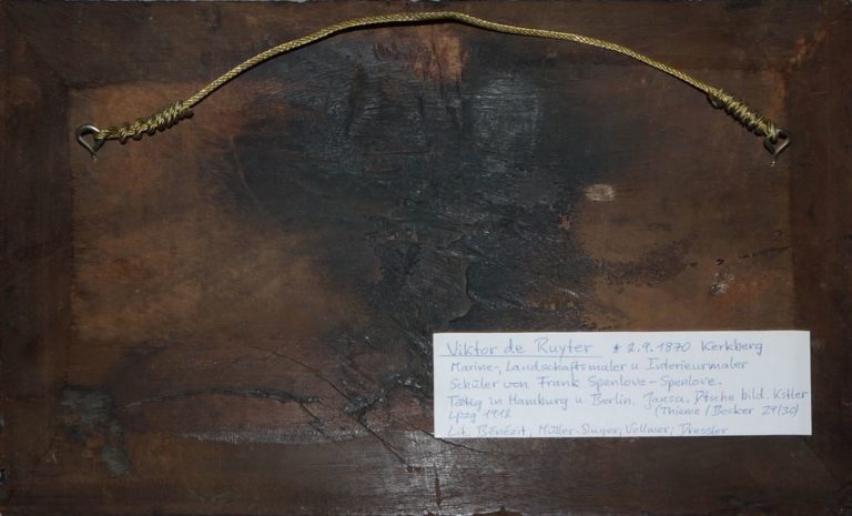 Abstraktes Ölgemälde „Drei Boote“ – Gerahmter Leinwanddruck, 30 X 20 Cm, 18 Mm Tiefe