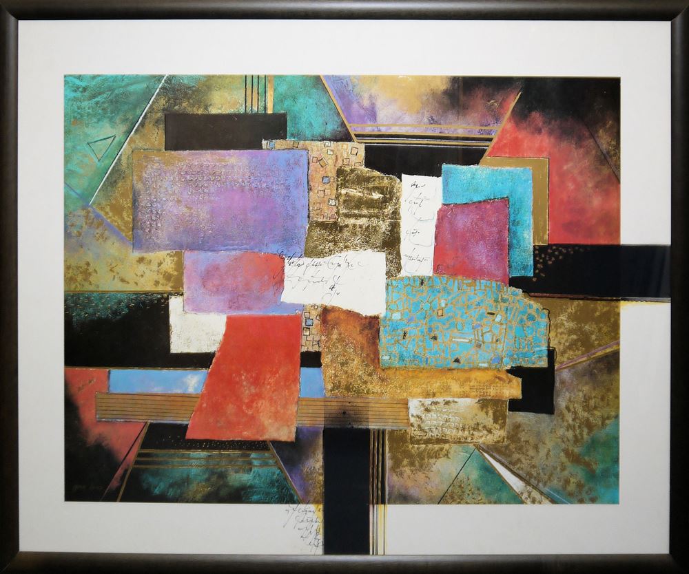 James Turco & Anonymer Künstler, Abstrakte Kompositionen, 3 großformatige...