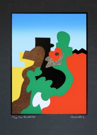 0006-Otmar Alt, "Das Rüsseltier", große Farbserigraphie von 1972
