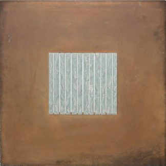 0016-Enrique Asensi, Ohne Titel, Wandplastik aus Granit und Corten-Stahl