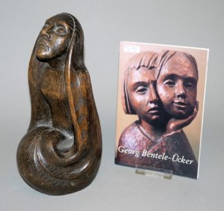 0023-Fidelis Bentele, "Die Welle", Holzskulptur à la Ernst Barlach, dazu eine Monographie über den Bildhauer Georg Bentele-Ücker, Schüler von Fidelis Bentele