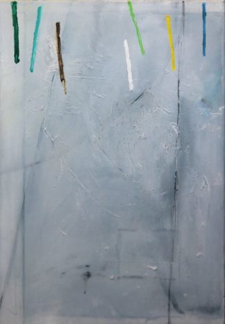 0033-Frauke Boggasch, Abstrakte Kompositionen, 2 Ölgemälde sowie eine Zeichnung rückseitig, 2009