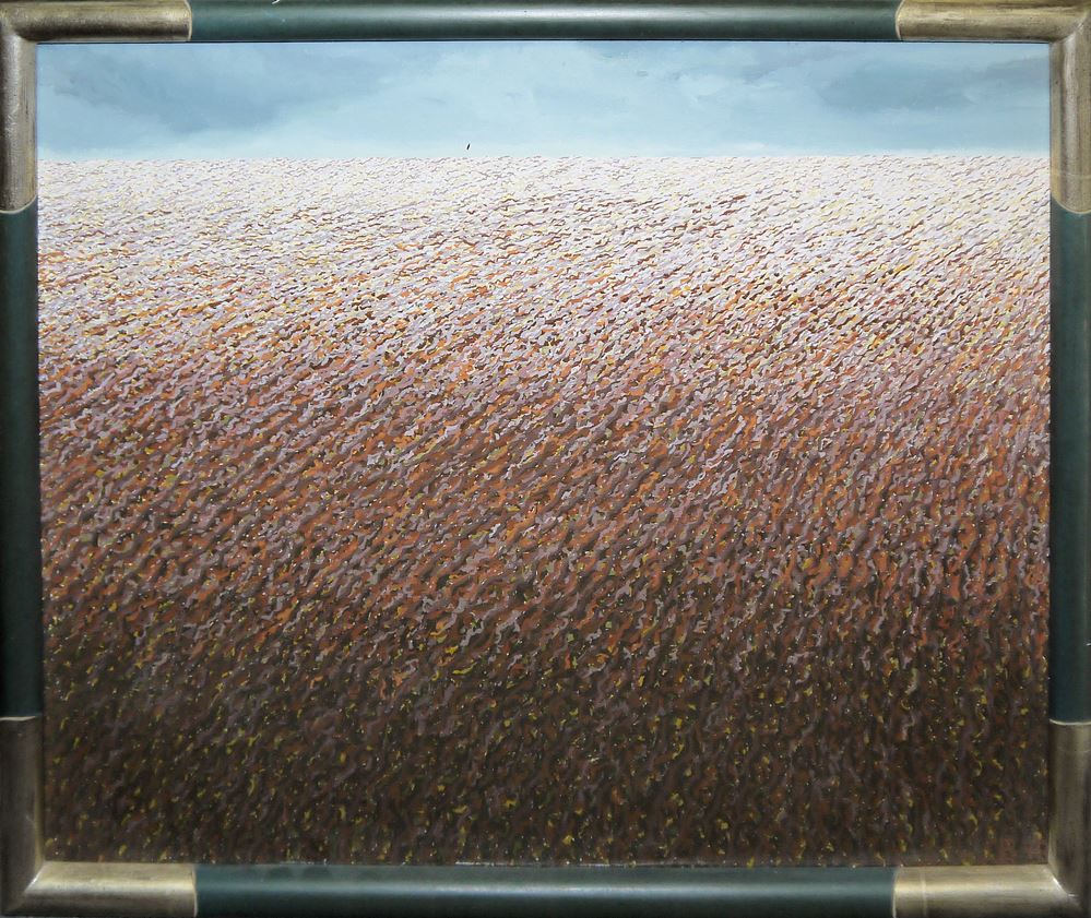 0037-Barbara Bredow, Landschaften und abstrakte Komposition, 3 Ölgemälde von 1975/92 - Image 4
