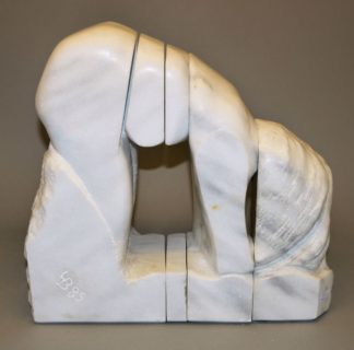 0045-Lutz Brockhaus, "Sich bückende", mehrteilige Marmorskulptur von 1985