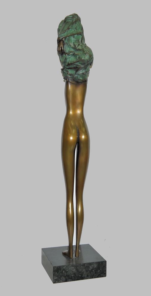 0046-Bruno Bruni, "La bella" - die Schöne, Bronzeplastik – Bild 2
