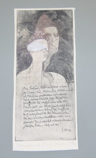 0050-Karin Bruns, 3 sign. figurative Arbeiten mit Doku
