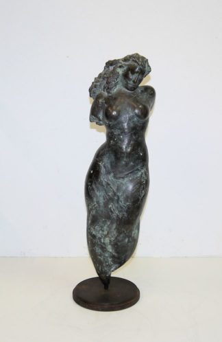 0054-Thomas Burhenne, Weiblicher Akt "Spindeltorso", Bronzeplastik von 1986
