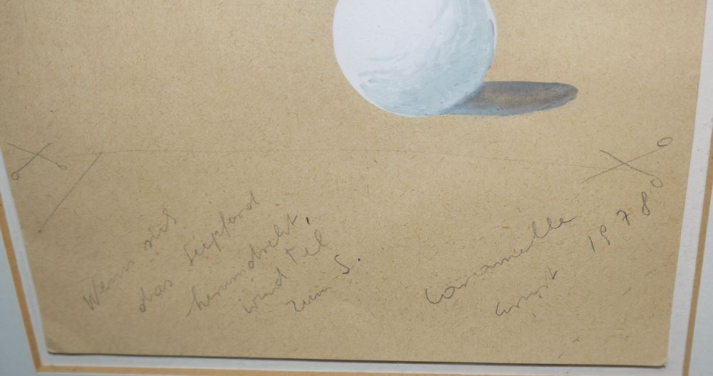 0060-Ernst Caramelle, Seepferdchen, signierte Mischtechnik von 1978, gerahmt – Bild 3
