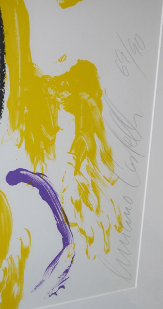 0064-Luciano Castelli, "Alexandra", große Farblithographie von 1998, galeriegerahmt – Bild 2