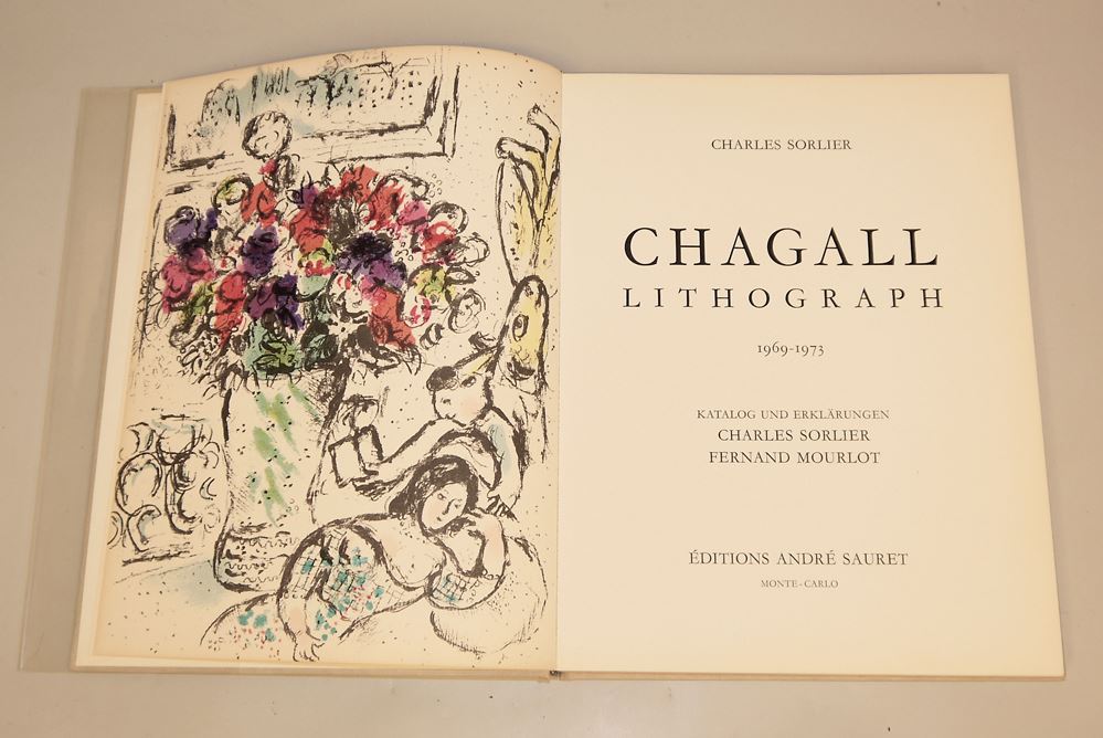 0065-Chagall Lithograph von Charles Sorlier, Bde 2- 4, mit einer Originallithographie – Bild 3