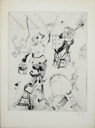 0067-Marc Chagall, Les Peintres, signierte Kaltnadelradierung aus: Les Âmes mortes 1923-48