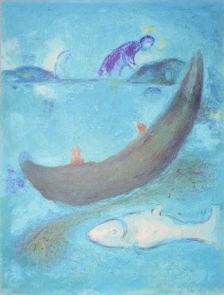 0070-Marc Chagall, Le Dauphin mort et les trois cents Écus, Farblithographie von 1961
