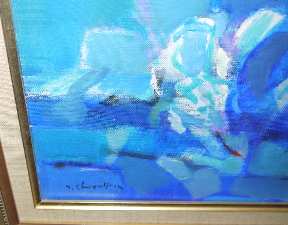 0073-Jean Chevolleau, "Effet de vagues", Ölgemälde, gerahmt – Bild 2