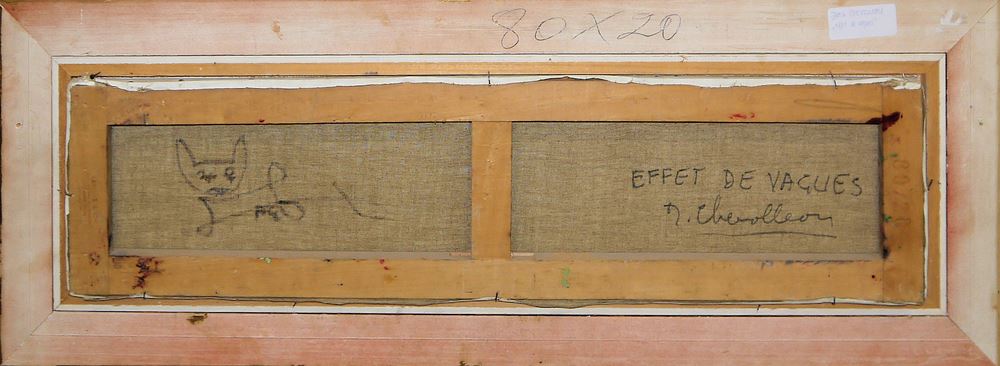 0073-Jean Chevolleau, "Effet de vagues", Ölgemälde, gerahmt – Bild 3