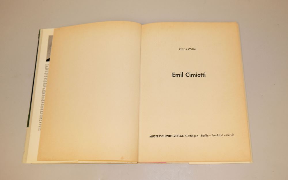 0075-Emil Cimiotti, "Sitzende I", Bronzeplastik von 1968, dazu Monographie "Emil Cimiotti" von 1966 mit einer Widmungszeichnung des Künstlers im Frontispiz sowie Werkverzeichnis der Plastiken 1955 - 1977 mit Abb. der vorliegenden Arbeit auf S. 163 - Image 5