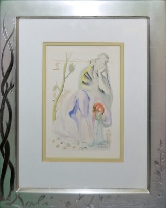 0084-Salvador Dalí, "La source (die Quelle)", Farbholzschnitt von 1959/63, in schöner Galerierahmung