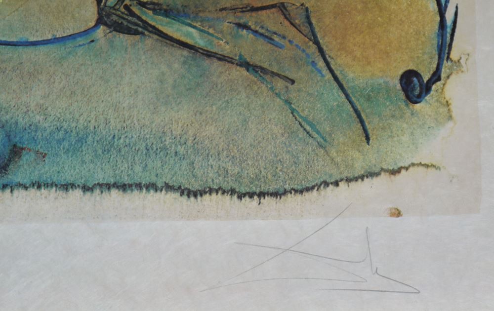 0089-Salvador Dalí, Les cavaliers des l'Apocalypse, signierte Farblithographie mit Prägung - Image 2