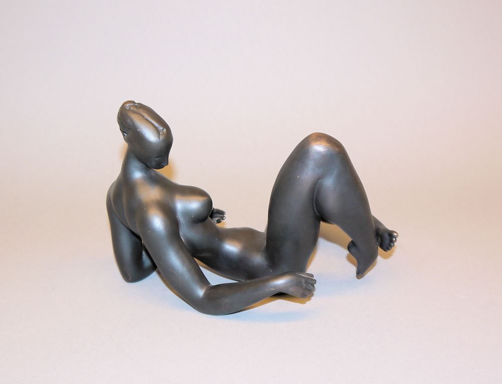 0099-Heinrich Deutsch, "Die Erwartung", Bronzeplastik von 1979 – Bild 2