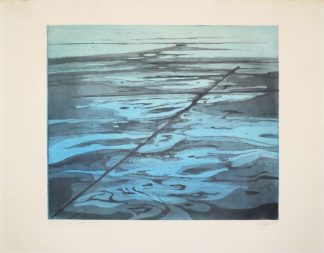 0112-Otto Eglau, "Landschaft- Sylt I", signierte Farbradierung von 1969