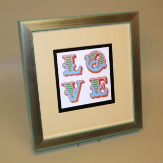 0113-Ben Eine, "LOVE", 3 Lenticulare von 2017, galeriegerahmt