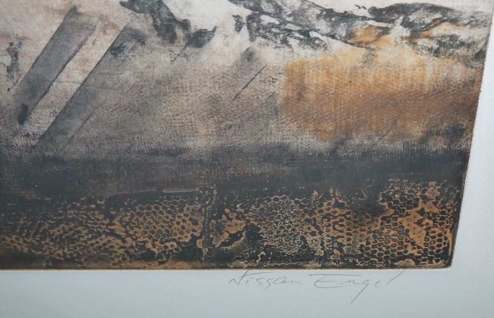 0115-Nissan Engel, "Chant de la terre", sehr große, repräsentative Farbradierung in aufwändiger Galerierahmung – Bild 2