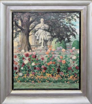 0131-Josef Friedhofen, "Gruppe aus dem Veitshöchheimer Hofgarten", Ölgemälde, gerahmt