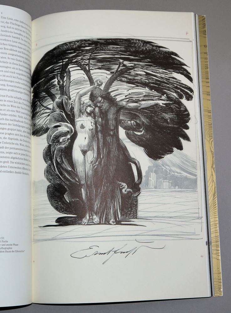 0138-Ernst Fuchs, "Villa Wagner", hochwertiger Bildband mit handsignierter Grafik – Bild 5