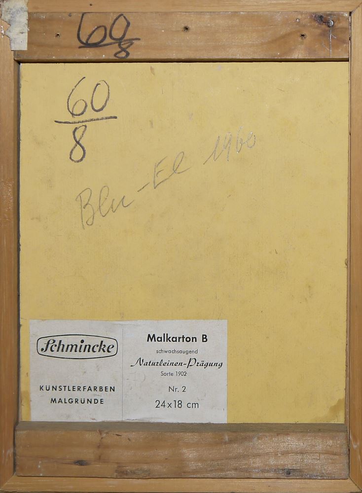 0148-Werner Graeff, "Blu-El", signiertes Ölgemälde von 1960 - Image 3