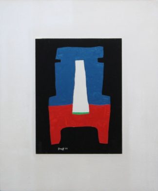0149-Werner Graeff, "Bre Blu Ob", signiertes Acrylgemälde von 1973