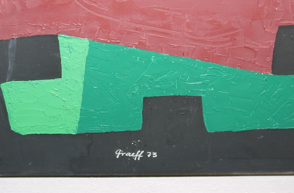 0150-Werner Graeff, "Brutu", signiertes Acrylgemälde von 1973 - Image 2