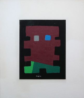 0150-Werner Graeff, "Brutu", signiertes Acrylgemälde von 1973
