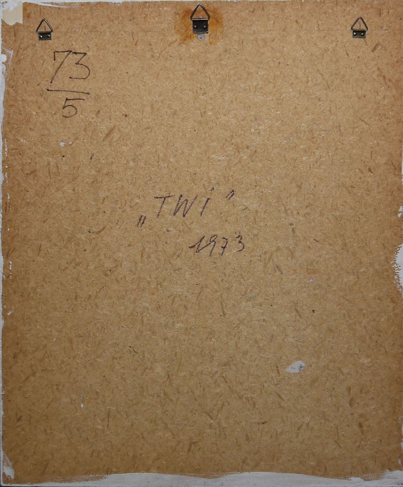 0151-Werner Graeff, "Twi", signiertes Acrylgemälde von 1973 - Image 3