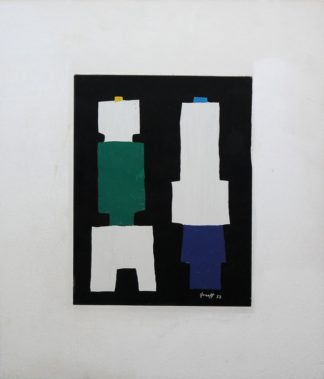 0151-Werner Graeff, "Twi", signiertes Acrylgemälde von 1973