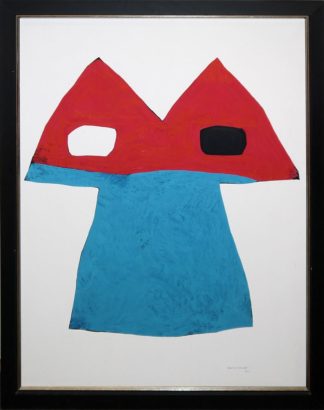 0152-Werner Graeff, "Rotürbons", großes Ölgemälde von 1970