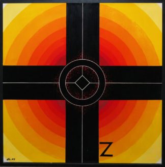 0156-Lothar Griesbach, Zielscheibe, Ölgemälde von 1973, gerahmt