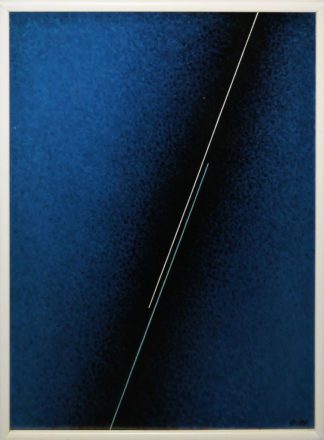 0158-Lothar Griesbach, Diagonale Linien, Ölgemälde von 1989, gerahmt