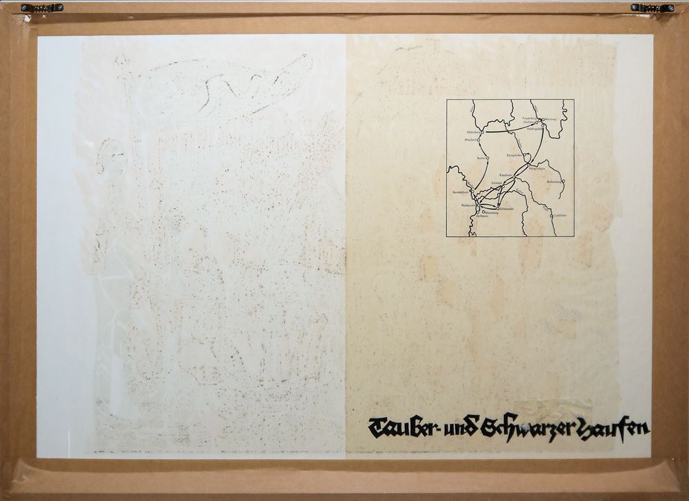 0161-HAP Grieshaber, 3 doppelblattgroße, sign. Farbholzschnitte "Dran, dran, weil Ihr Tag habt", alle 3 in gleicher Galerierahmung - Image 6