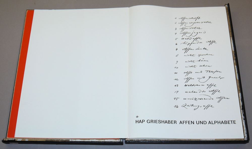 0162-HAP Grieshaber, "Affen und Alphabete", sign. Ex., Manuspresse 1962 & Mac Zimmermann, Surreale himmlische Wesen, sign. & kolor. Radierung aus "Ovids Metamorphosen" - Image 3