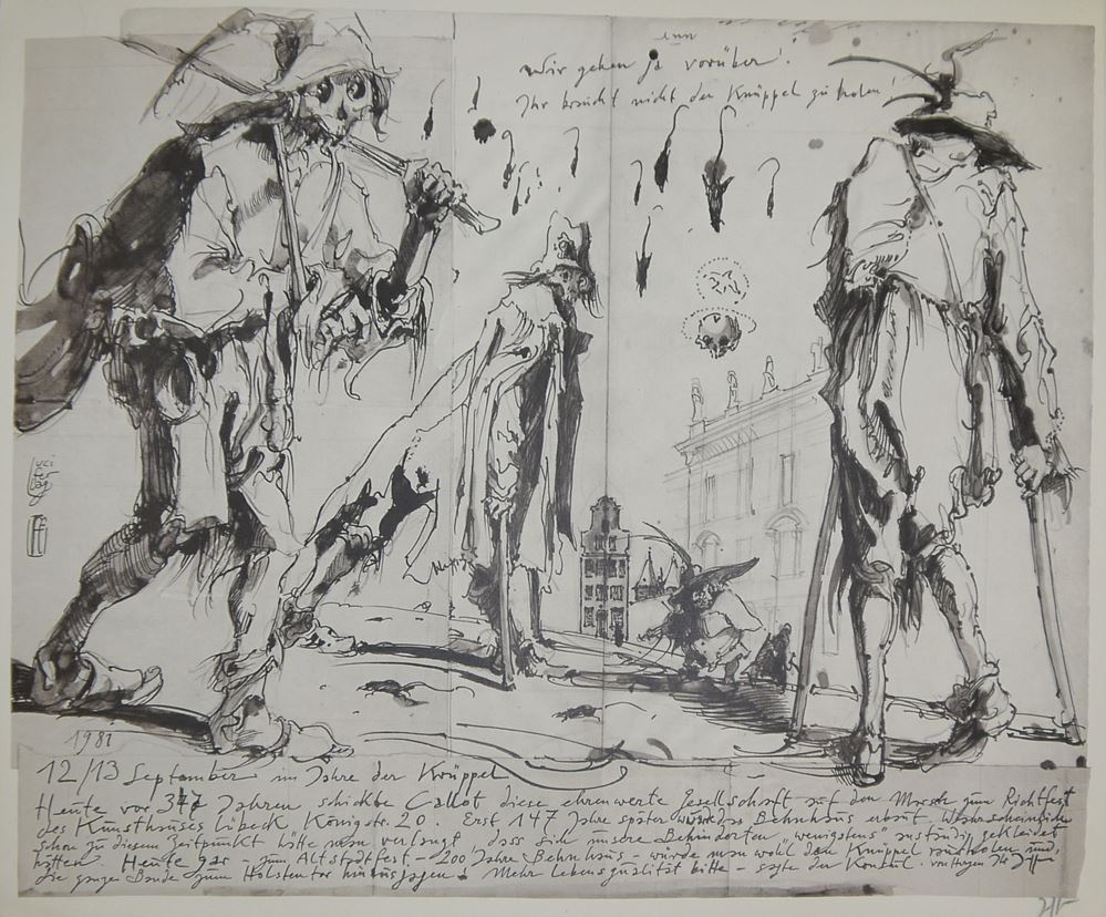 0163-Graphikkonvolut mit 10 Arbeiten Griffelkunst und einem Plakat v. Horst Janssen, alle signiert - Image 7