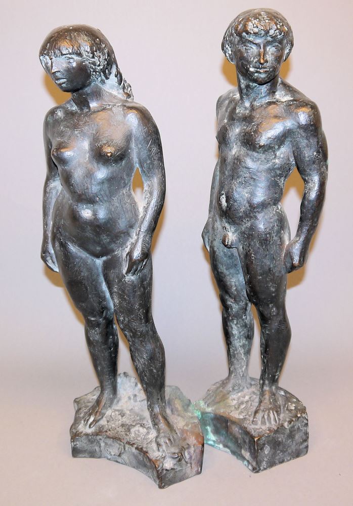 0165-Waldemar Grzimek, Entwurf Uwe und Eva, Bronzeplastiken von 1979 - Image 2