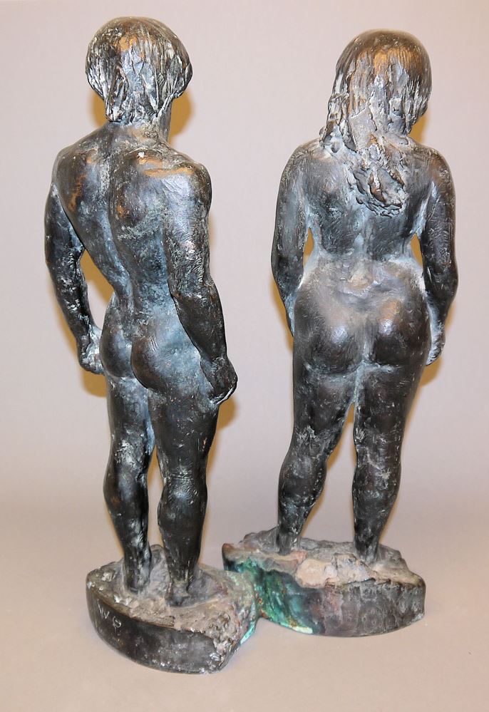0165-Waldemar Grzimek, Entwurf Uwe und Eva, Bronzeplastiken von 1979 - Image 3