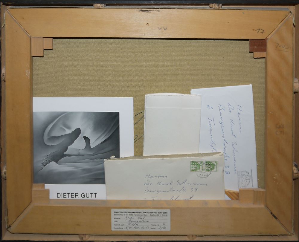 0168-Dieter Gutt & Klaus Brinkmann, 3 Ölgemälde der 1970/80er Jahre, gerahmt, mit Lit. (u.a. 3 monogr. Kat. des Frankfurter Kunstkabinetts Hanna Bekker vom Rath) - Image 2