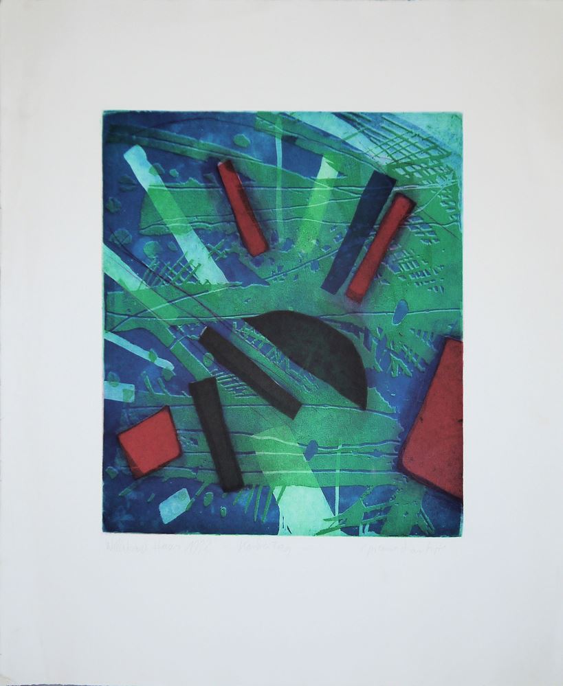 0170-Willibrord Haas, Sammlungsnachlass mit einem Ölgemälde und 5 signierten Druckgraphiken - Image 7