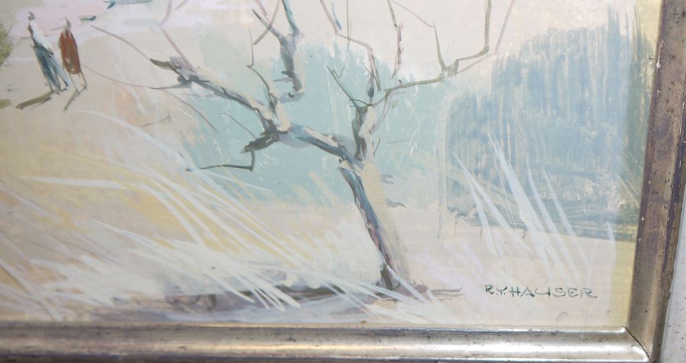 0186-Renée Yolanda Hauser, "Eygalières", südländische Landschaft, Ölgemälde von 1984 - Image 2